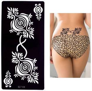 KICKWIX Heena stencil sticker reusable,for Both Hand Mehandi Sticker Design 1801 Temporary Tattoo Kit