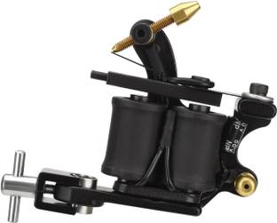 RAJry Black Bullet Tattoo Machine 10 Wrap Turn Linner Tattoo Machine Temporary Tattoo Kit