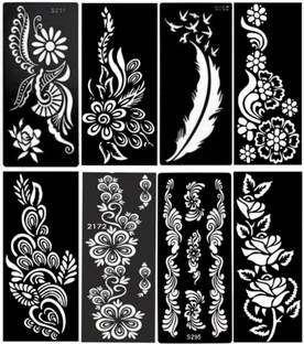 JMC Heena Stencil Temporary Temporary Tattoo Kit