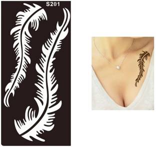 KICKWIX Heena stencil sticker reusable,for Both Hand Mehandi Stencil Sticker Design 1796 Natural Mehendi