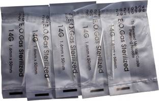 Mumbai Tattoo 14G PIERCING NEEDLE ( PACK OF 5) Disposable Round Tattoo Needles