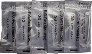 Mumbai Tattoo 12G PIRCING NEEDLES (PACK OF 5) Disposable Round Tattoo Needles