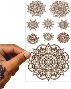 voorkoms Hand Mehndi Temporary Tattoo Stickers For Male And Female Fake Tattoo Waterproof
