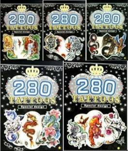 V D Sales 300 pcs flower butterfly tattoos [pack of 5 ]
