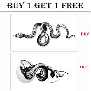 voorkoms Snake Combo Tattoo Waterproof One Buy Get One Free Body Tattoo