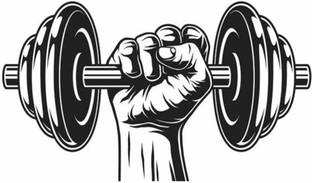 voorkoms Gym Dumbbell Tattoo Waterproof For Men and Women Temporary Body Tattoo