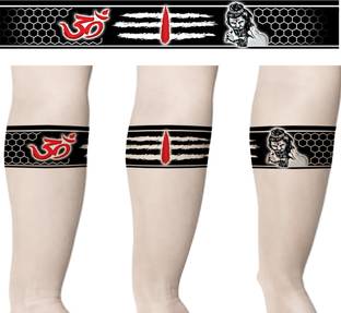 फैशनोइड Mahakal Shiv Ji Tilak & Om Hand Band Waterproof Temporary Tattoo For Boys Girls