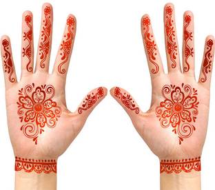 voorkoms Full hand henna tattoo Design both hand (one pair) feel realistic tattoo