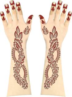 careone gallery Arabic Mehandi Tattoo For Both Hands With Red Color Instant Henna Cone 1 Piece