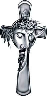fashionoid Jesus Christ Cross Waterproof Temporary Tattoo For Boys Girls