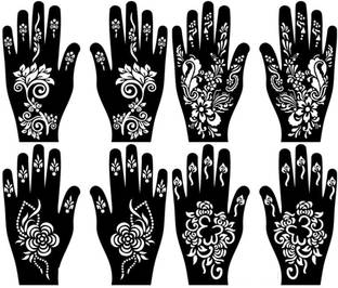 KICKWIX Henna Tattoo Stencil Women Girls Hand Finger Paint Temporary