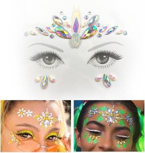 Gold Look face tatto Mermaid's Tears Makeup Sticker face