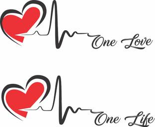 वूरकोम्स Love Heart Line Body Temporary Tattoo Waterproof For Girls Men Women