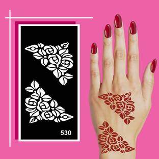 voorkoms Bold and Delicate Mehndi Stencil Sheets for Unique and Personalized Style