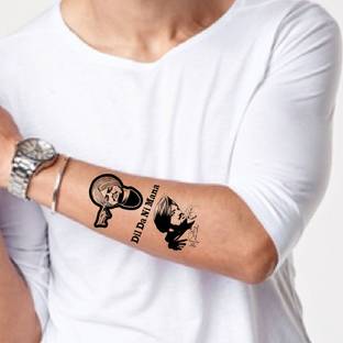 TATMODS Sidhu Moosewala Black Design Temporary Tattoo For Men And Woman Tattoo