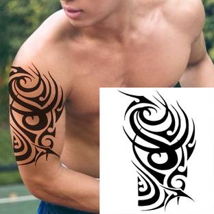 टैटमोड्स Trible Men Arm Design Temporary Tattoo Waterproof Tattoo For Men and Boys