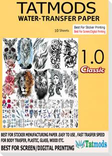 TATMODS Waterslide Decal Paper Classic 1.0 INKJET CLEAR 10 Sheets, A4 Size 170 GSM