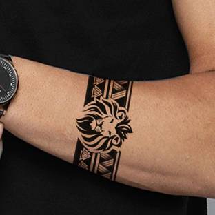 Vanvati Lion hand Band Temporary Tattoo For male And Female tattoo sticker