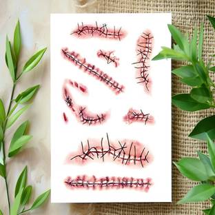 surmul Halloween Scar Temporary Sticker Tattoos,