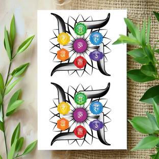 surmul Seven Chakra Temporary Tattoo Stickers