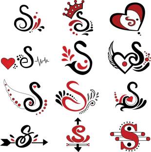 Temporary Tattoowala S Name Letter Tattoo For Male And Female Waterproof