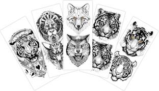 S.A.V.I Pack of 5 Waterproof Temporary Tattoo Stickers