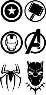 fashionoid Avengers logo 6 In 1 pack Waterproof Temporary Tattoo For Boys Girls Men Women