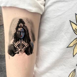 komstec Shiv with Shakti Tattoo on Hand Waterproof Temporary Body Tattoo