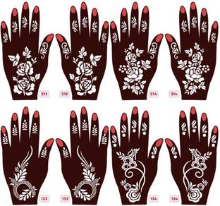 APCUTE New Mehandi Stencils Design Stickers-213-214-133-134