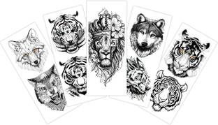 S.A.V.I Pack of 5 Waterproof Temporary Tattoo Stickers