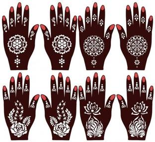 Skyble Mehandi Stencil For Women hands bridal, Mehendi Design Sticker Stencil