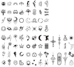 maycreate 5 Sheet Temporary Tattoo 77 Patterns Sweatproof Stickers for Kids and Adults