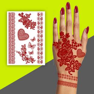 surmul Arabic Style Hand Mehndi Temporary Tattoos for Women & Girls Beautiful & Easy