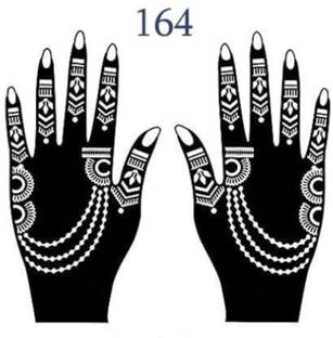akkad Heena Mehndi Sticker for Hands & Feet – Reusable Henna Design Stencils for Women