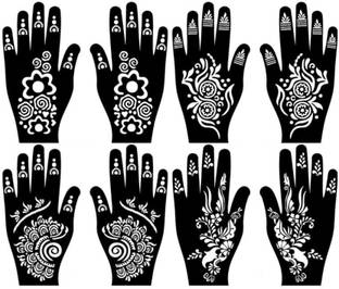 SADIKSHA Mehandi Stencil For Female hands bridal, Mehendi Design Sticker Stencil