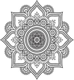 voorkoms Rangoli Round mehndi design body tattoo