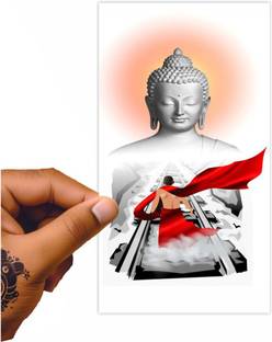 voorkoms Lord Buddha Temporary Tattoo Sticker For Male And Female Tattoo Sticker Body Art