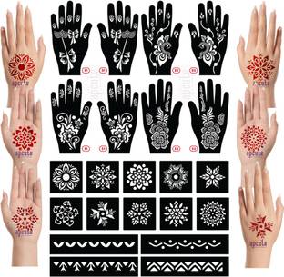 APCUTE mehandi stencil for full hand Set of 22 pieces