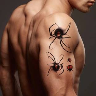 voorkoms 3d spider body tattoo