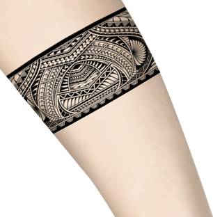 fashionoid Aztec Ancient Black Hand Band Waterproof Temporary Tattoo For Boys Girls