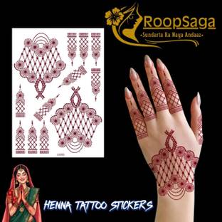 RoopSaga Roopsaga Temporary Henna Tattoo Stickers Mehndi Tattoo For Women