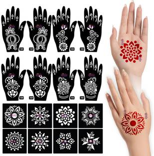 APCUTE Mehendi stencil reusable combo