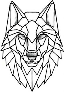 SIMPLY INKED Geometric Wolf Tattoo
