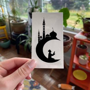 Temporary Tattoowala Islamic Half Moon Temporary Tattoo For Male & Female Tattoo