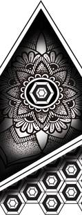 surmul Black And White Mandala Typestry Sticker Tattoos,
