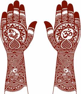 surmul Both Side Mandala Mehndi Design Waterproof For Girls Body Sticker