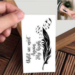 Vanvati Until We Meet Again Fly High Quote Temporary Tattoo
