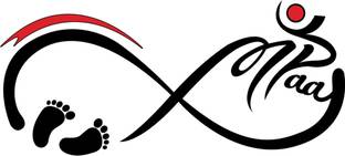 fashionoid Maa Paa With Baby Feet Infinity Waterproof Temporary Tattoo For Boys Girls