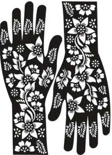 akkad Heena Mehndi Sticker for Hands & Feet – Reusable Henna Design Stencils for Women