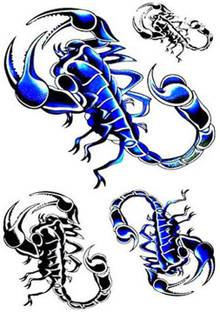 voorkoms Scorpio Zodiac Sign Waterproof temporary Body Tattoo for Boys and Girls